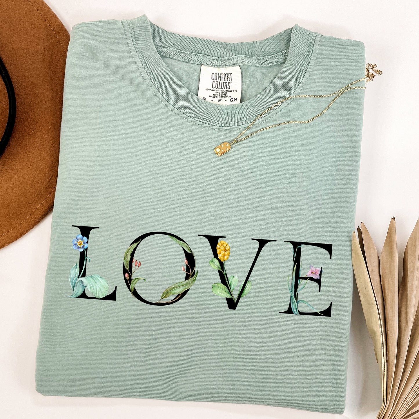 Love Flowers, Comfort Colors Tshirt, Valentine's Day