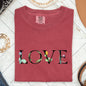 Love Flowers, Comfort Colors Tshirt, Valentine's Day