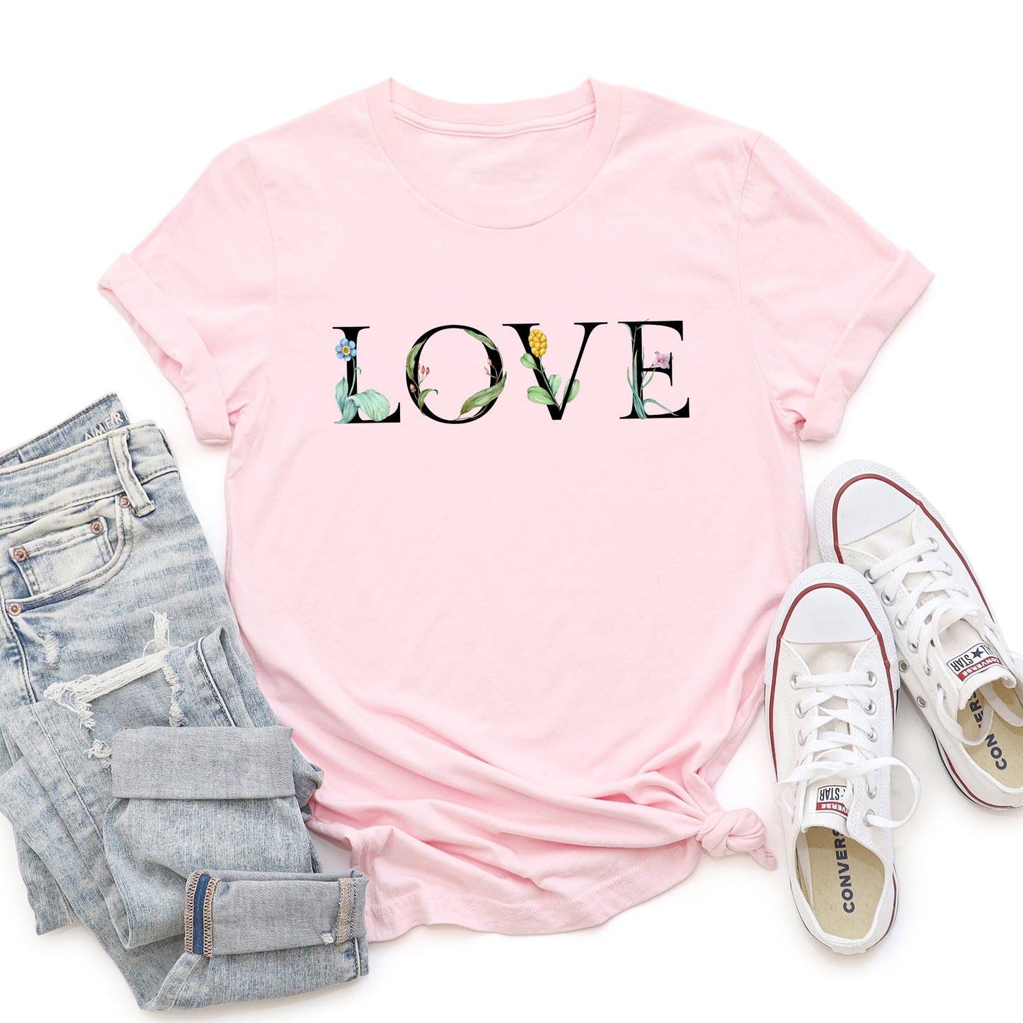 Love Flowers, Super Soft Tshirt, Valentine's Day