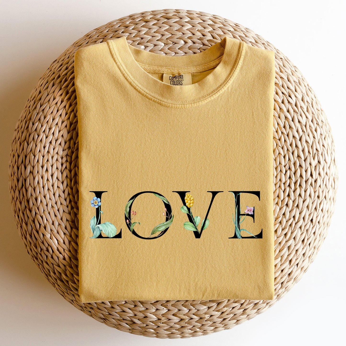Love Flowers, Comfort Colors Tshirt, Valentine's Day