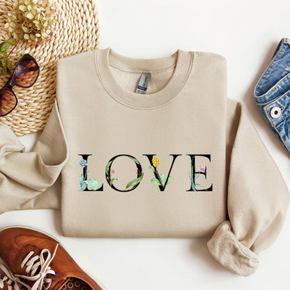 Love Flowers, Sweatshirt, Valentine's Day