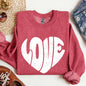 Retro Love Heart, Vintage, Sweatshirt, Valentine's Day