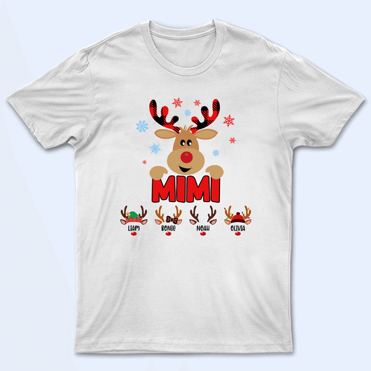 Lovely Reindeer Squad - Personalized Custom T Shirt - Birthday, Loving, Funny Gift for Grandma/Nana/Mimi, Mom, Wife, Grandparent