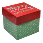 Cube Giftware Gift Box - set of 2 - Dots on Green