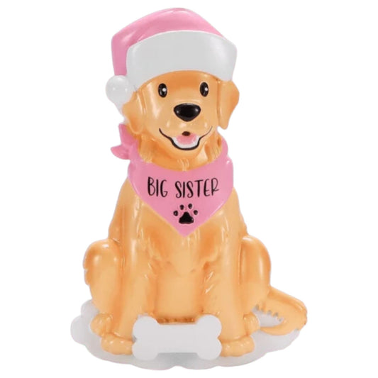 Promoted to Big Sister Dog Ornament