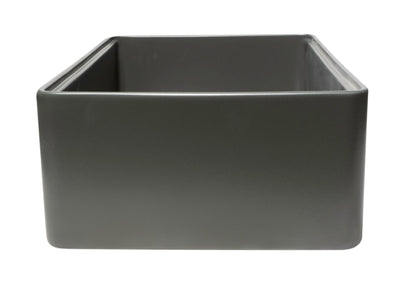 ALFI brand ABFS3020 Workstation 30" x 20" Single Bowl Step Rim Fireclay Farm Sink with Accessories