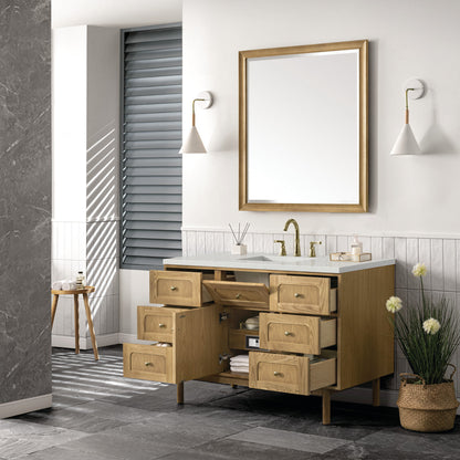 Laurent 48" Single Vanity Cabinet, Light Natural Oak