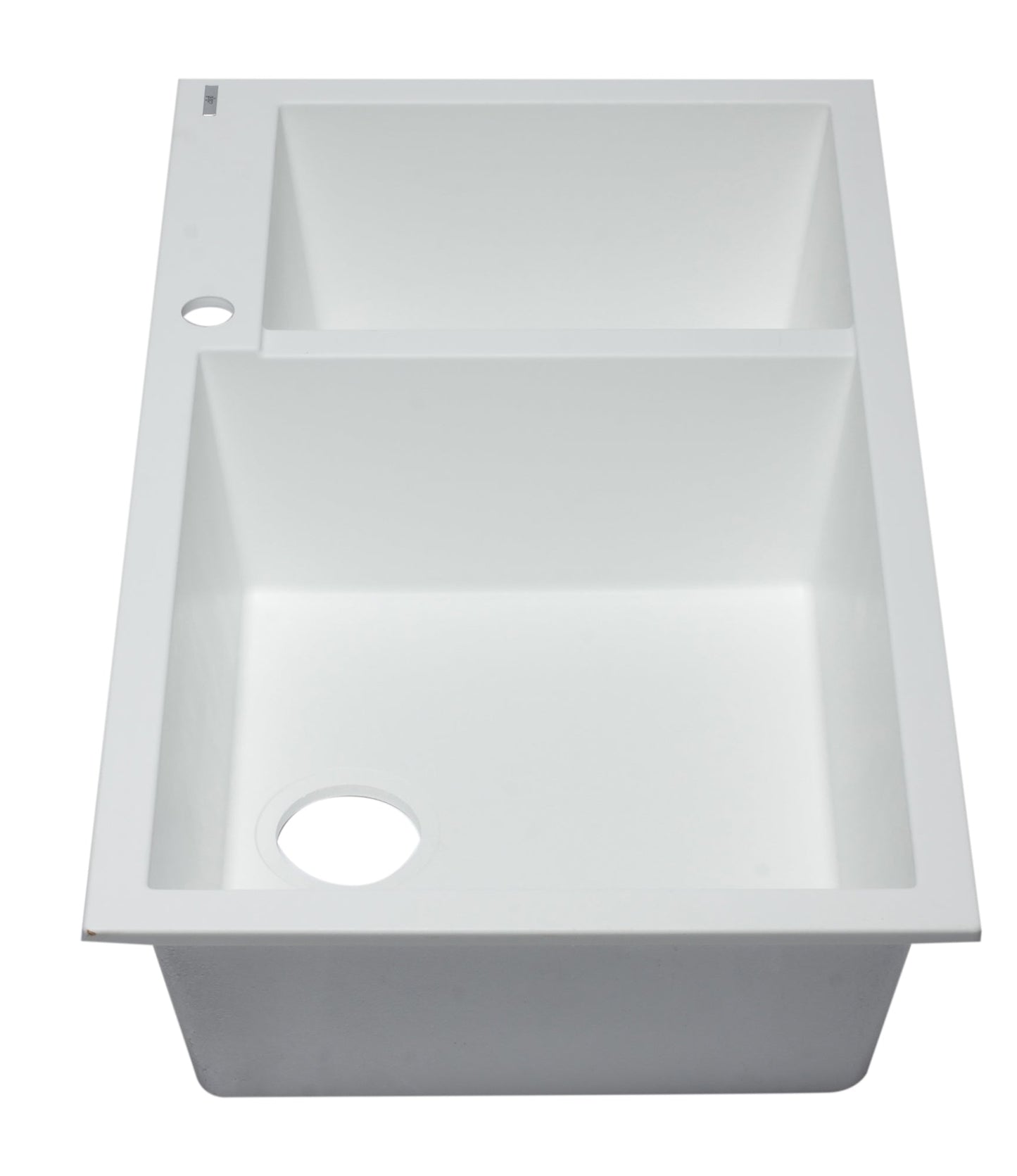 ALFI brand AB3319DI 34" Double Bowl Drop In Granite Composite Kitchen Sink