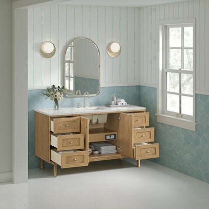 Laurent 60" Single Vanity, Light Natural Oak