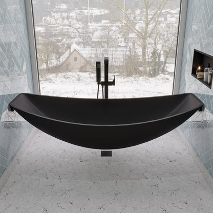 ALFI brand HammockTub1 HammockTub1 79" Acrylic Suspended Wall Mounted Hammock Bathtub