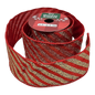 2.5" x 3 Yard Christmas Ribbon - Red and Gold Sparkle