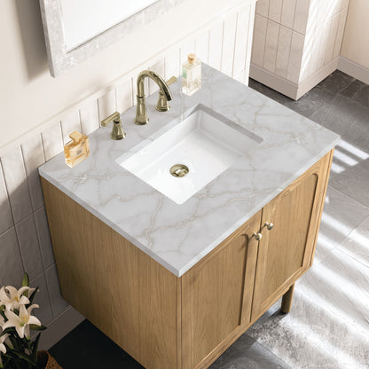 Laurent 30" Single Vanity Cabinet, Light Natural Oak