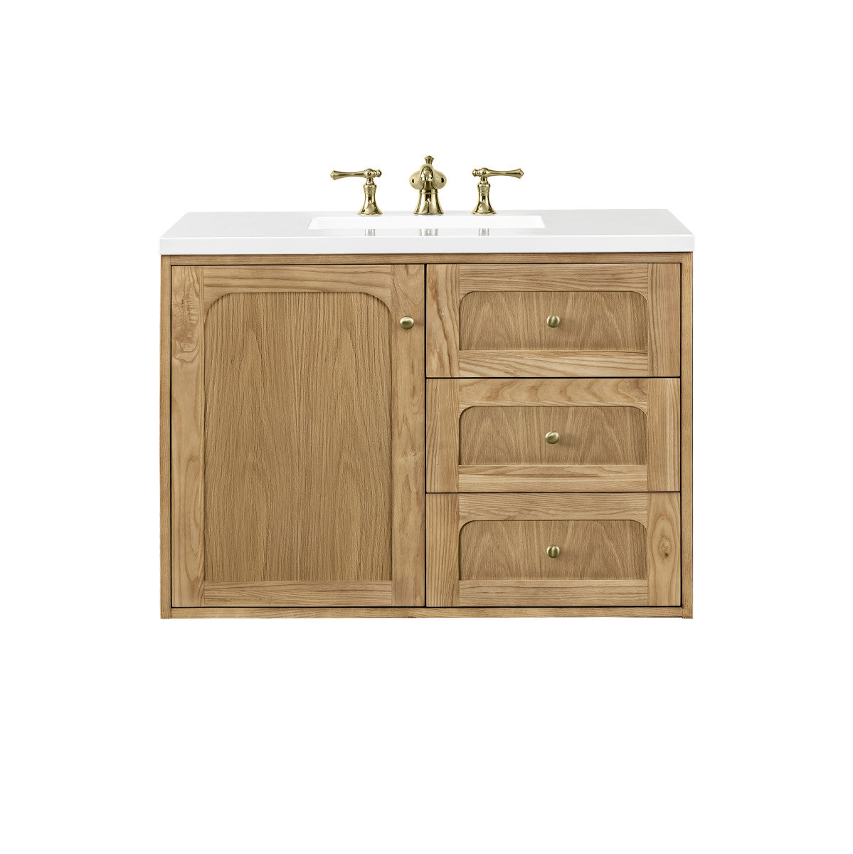Laurent 36" Single Vanity Cabinet, Light Natural Oak