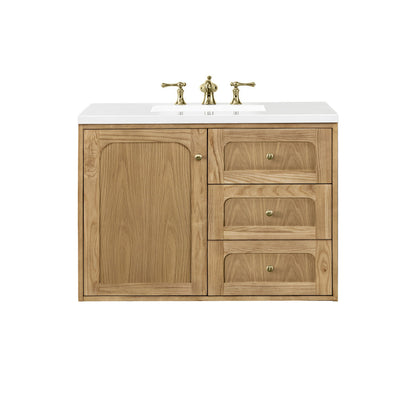 Laurent 36" Single Vanity Cabinet, Light Natural Oak