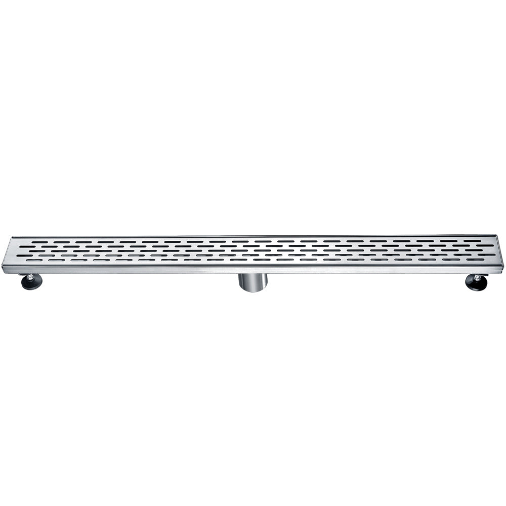 ALFI brand  ABLD32C 32" Modern Stainless Steel Linear Shower Drain with Groove Holes