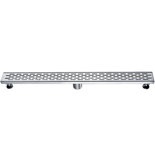 ALFI brand  ABLD32C 32" Modern Stainless Steel Linear Shower Drain with Groove Holes