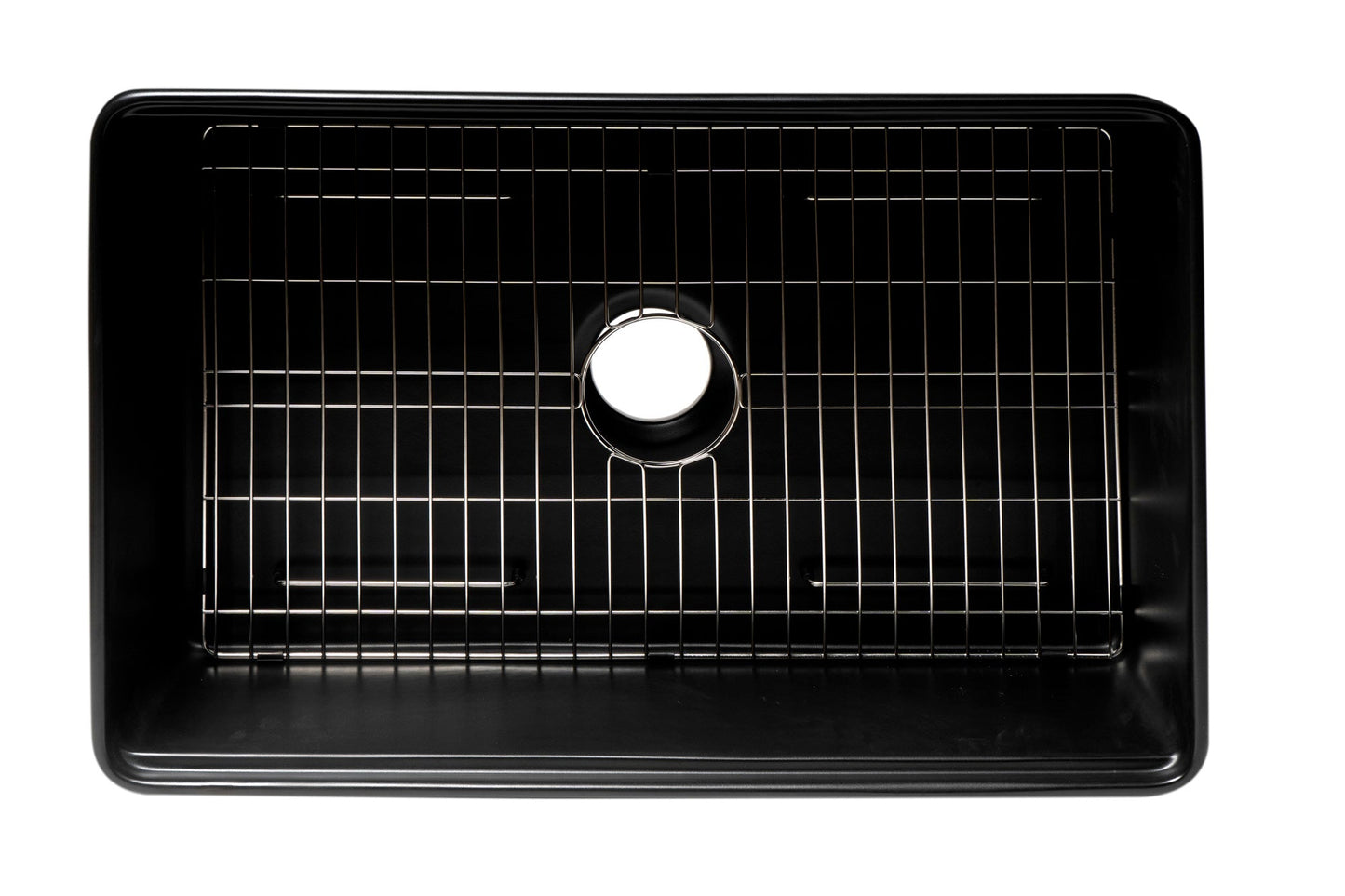 ALFI brand ABFS3020 Workstation 30" x 20" Single Bowl Step Rim Fireclay Farm Sink with Accessories