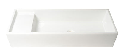 ALFI brand  AB39TR 39" White Above Mount Fireclay Bathroom Trough Sink