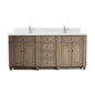 Bristol 72" Double Vanity Cabinet, Bright White