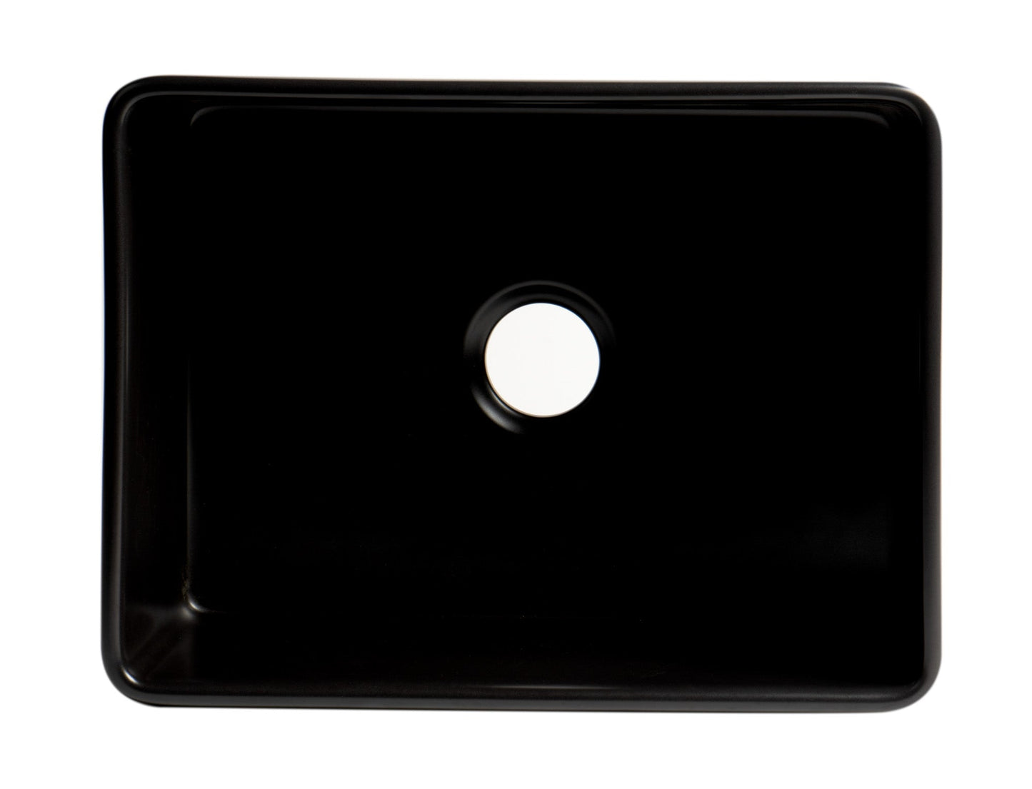 ALFI brand ABF2418 Smooth Apron 24" x 18" Single Bowl Fireclay Farm Sink