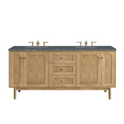 Laurent 72" Double Vanity Cabinet, Light Natural Oak