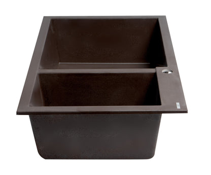 ALFI brand AB3319DI 34" Double Bowl Drop In Granite Composite Kitchen Sink