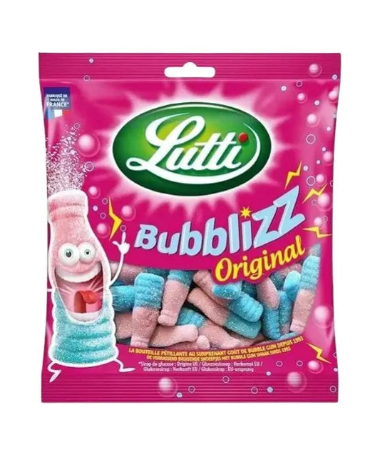 Lutti Bubblizz – Tangy Bubble Gum Candy 100g Pack (France)
