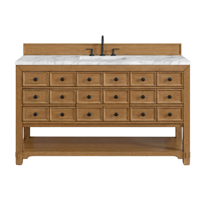 Malibu 60" Single Vanity Cabinet, Amber Birch