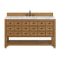 Malibu 60" Single Vanity Cabinet, Amber Birch
