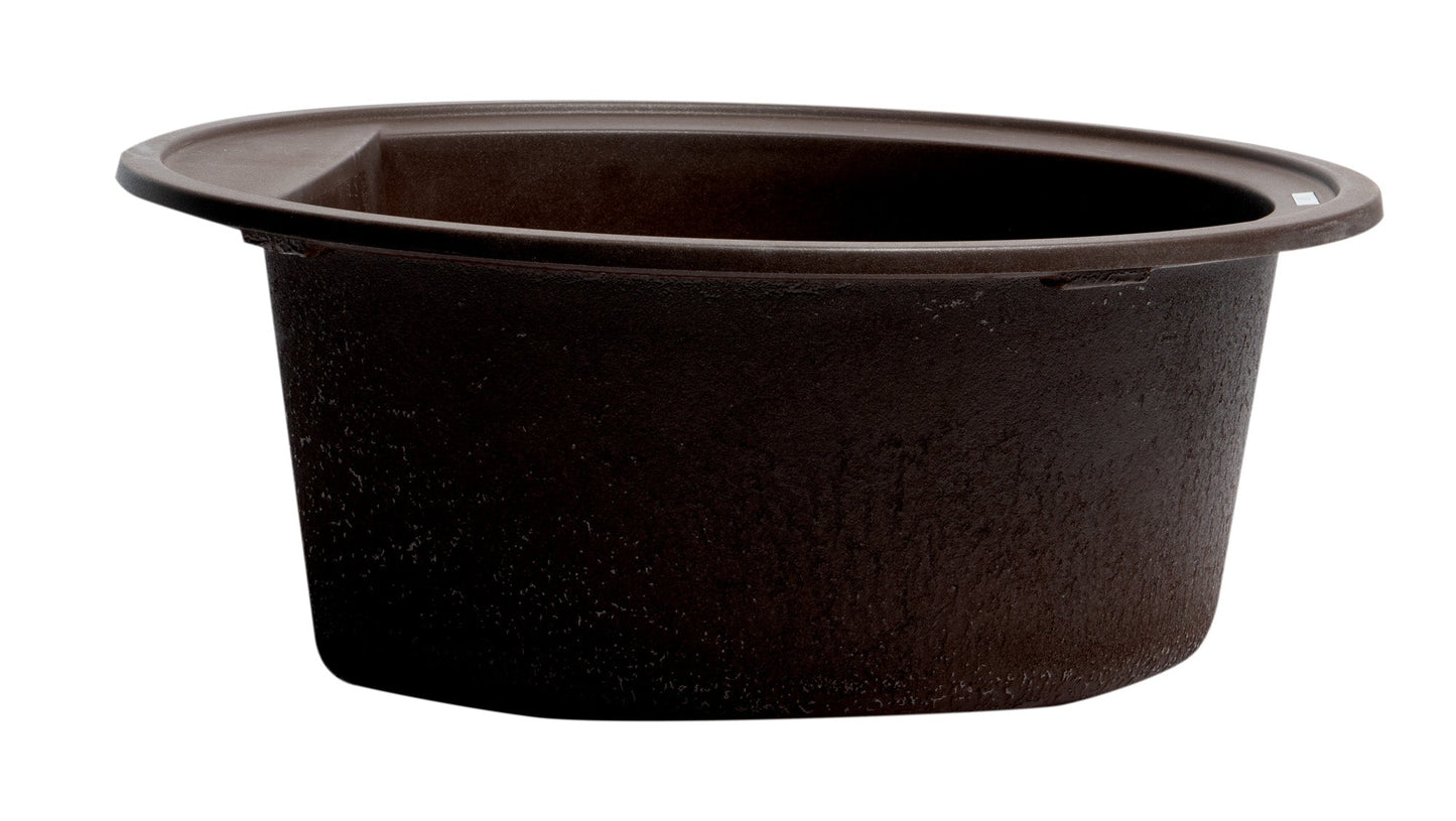 ALFI brand AB2020DI 20" Drop-In Round Granite Composite Kitchen Prep Sink