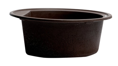 ALFI brand AB2020DI 20" Drop-In Round Granite Composite Kitchen Prep Sink