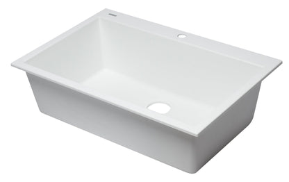ALFI brand AB3322DI 33" Single Bowl Drop In Granite Composite Kitchen Sink