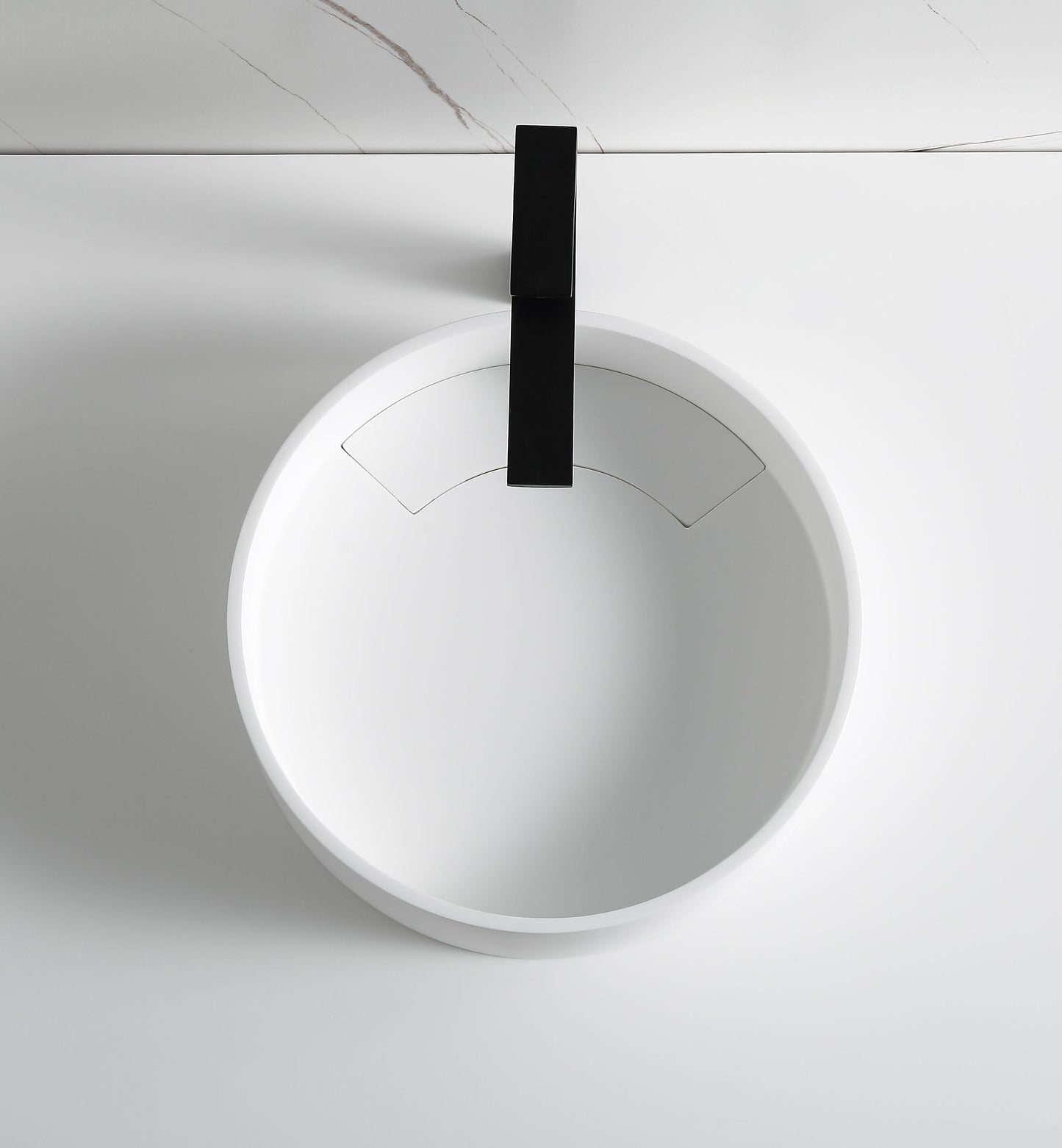 ALFI brand  ABRS15R 15" Round White Matte Solid Surface Resin Sink