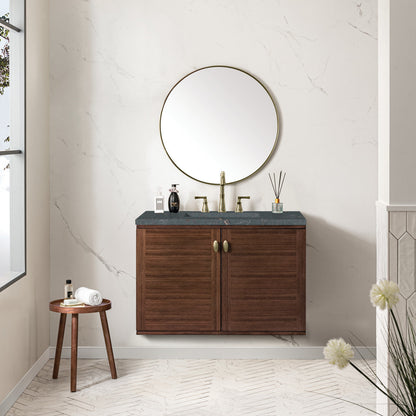 Amberly 36" Single Vanity Cabinet, Mid-Century Walnut