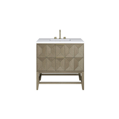 Emmeline 36" Single Vanity Cabinet, Pebble Oak