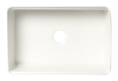 ALFI brand ABFS3020 Workstation 30" x 20" Single Bowl Step Rim Fireclay Farm Sink with Accessories