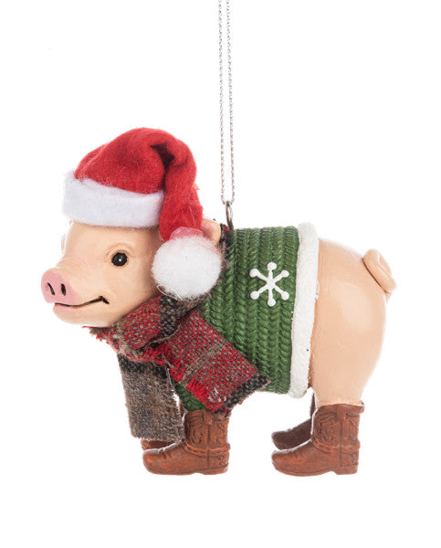 Festive Pig Christmas Ornament