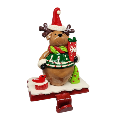 Whimsical Reindeer Stocking Hanger
