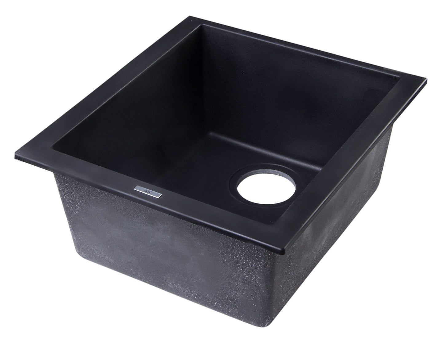 ALFI brand AB1720UM 17" Undermount Rectangular Granite Composite Kitchen Prep Sink