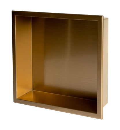 ALFI brand ABNP1616 16" x 16" Steel Square Single Shelf Shower Niche