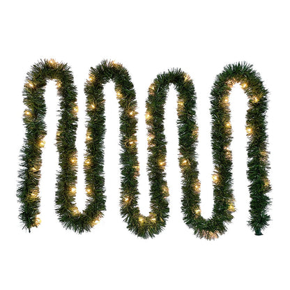 18 Foot Lighted Green Pine Garland