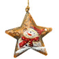 Jolly Snowman With Red Hat Star Ornament