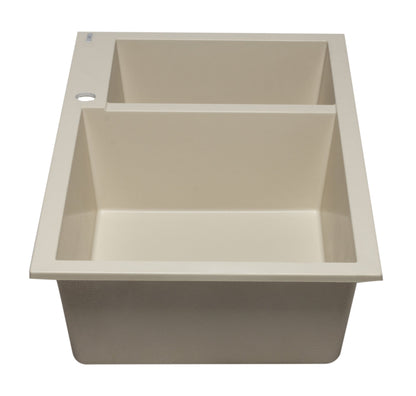 ALFI brand AB3319DI 34" Double Bowl Drop In Granite Composite Kitchen Sink