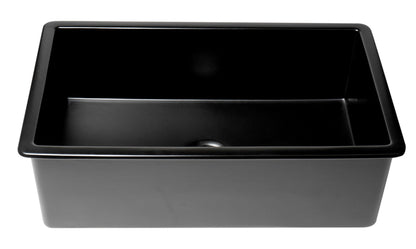 ALFI brand ABF3219SUD 32" x 19" Fireclay Single Bowl Undermount / Drop In Kitchen Sink w Grid