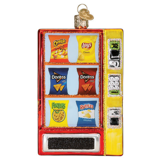 Frito Lay Vending Machine  Glass Ornament