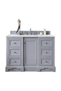 De Soto 48" Single Vanity Cabinet, Bright White