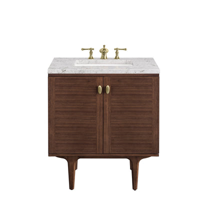 Amberly 30" Single Vanity Cabinet, Mid-Century Walnut