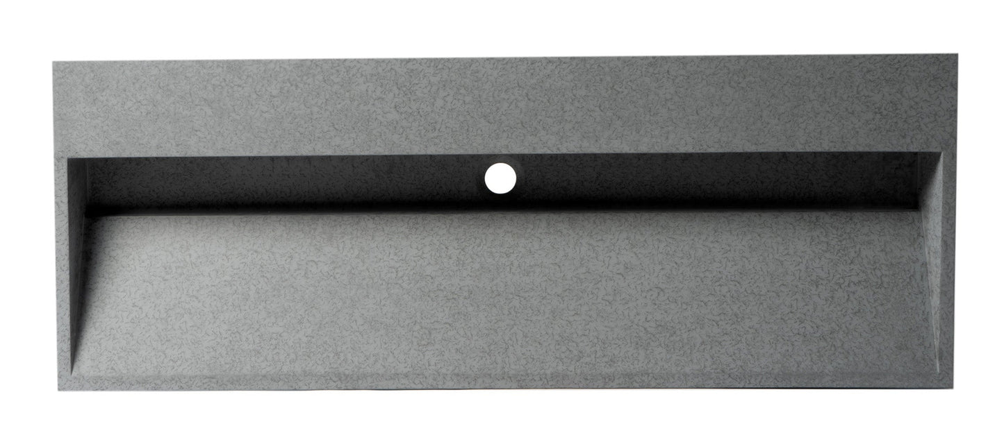 ALFI brand  ABCO48TR 48" Solid Concrete Gray Matte Trough Sink for the Bathroom