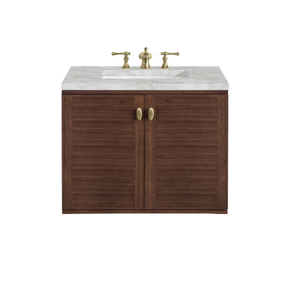 Amberly 30" Single Vanity Cabinet, Mid-Century Walnut