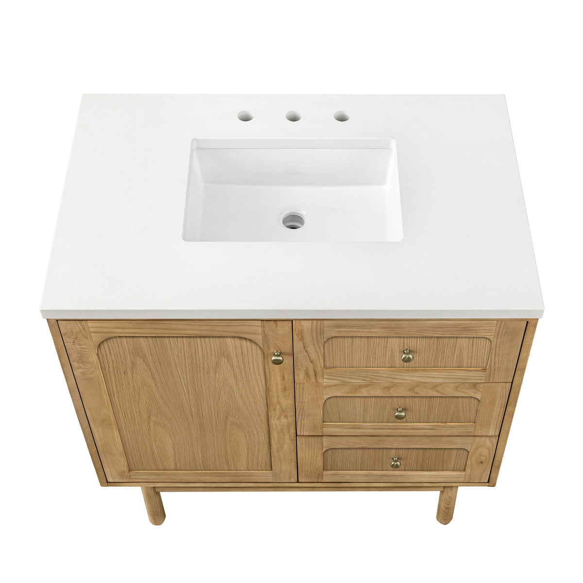 Laurent 36" Single Vanity Cabinet, Light Natural Oak